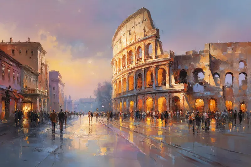 Romantic City Oil Paintings Generator