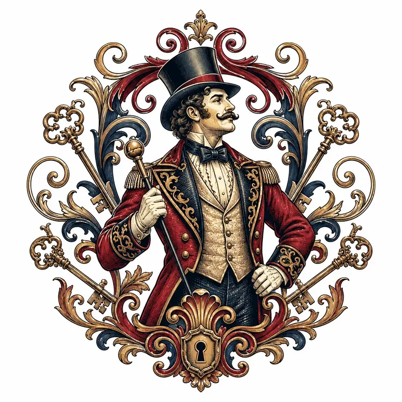 Vintage Circus Emblem Print Designs