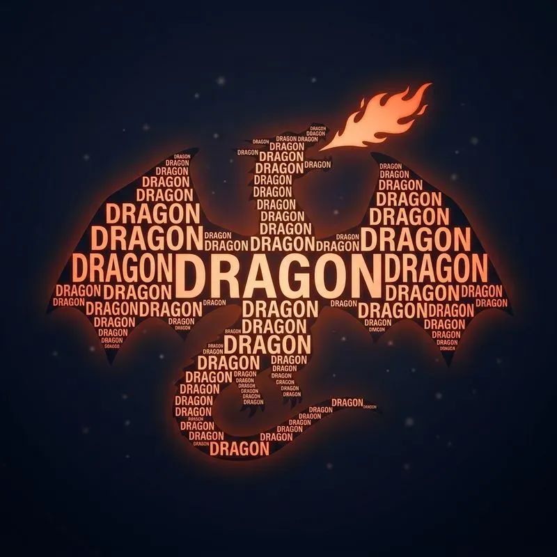 Glowing Word Silhouette Art
