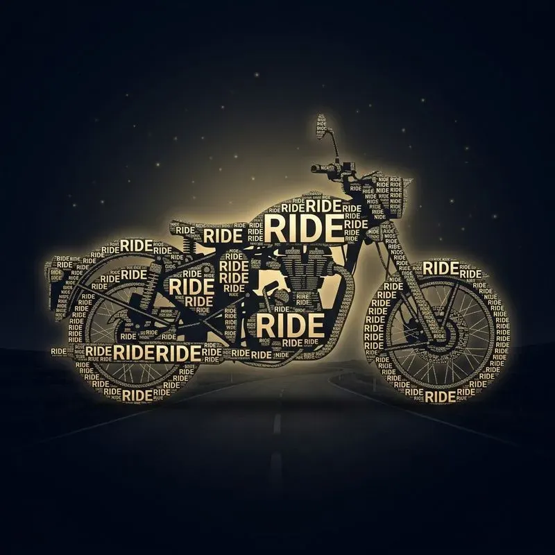 Glowing Word Silhouette Art