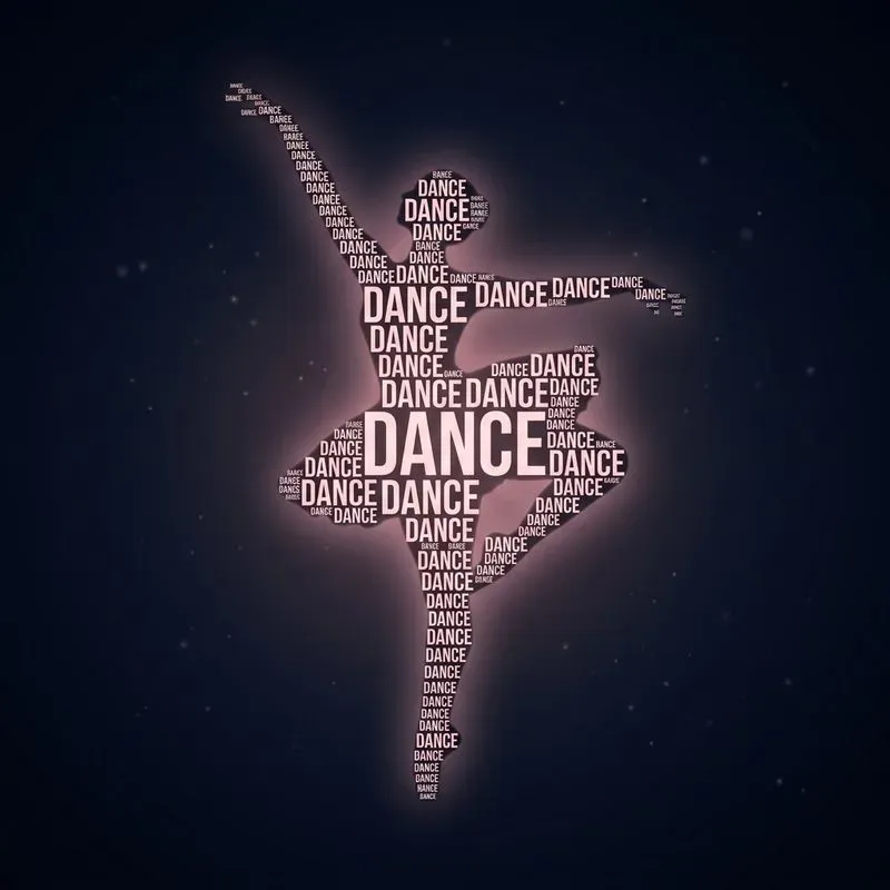 Glowing Word Silhouette Art