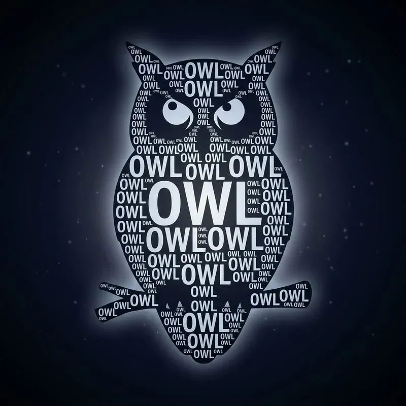 Glowing Word Silhouette Art