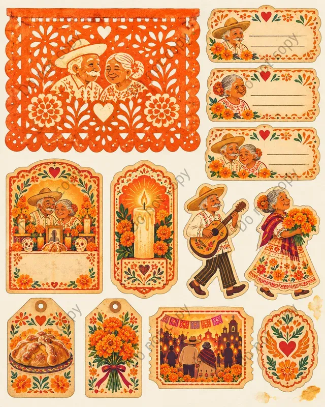 Day Of The Dead Ephemera Sheets