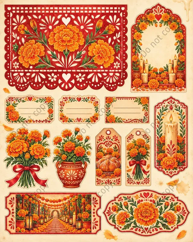 Day Of The Dead Ephemera Sheets