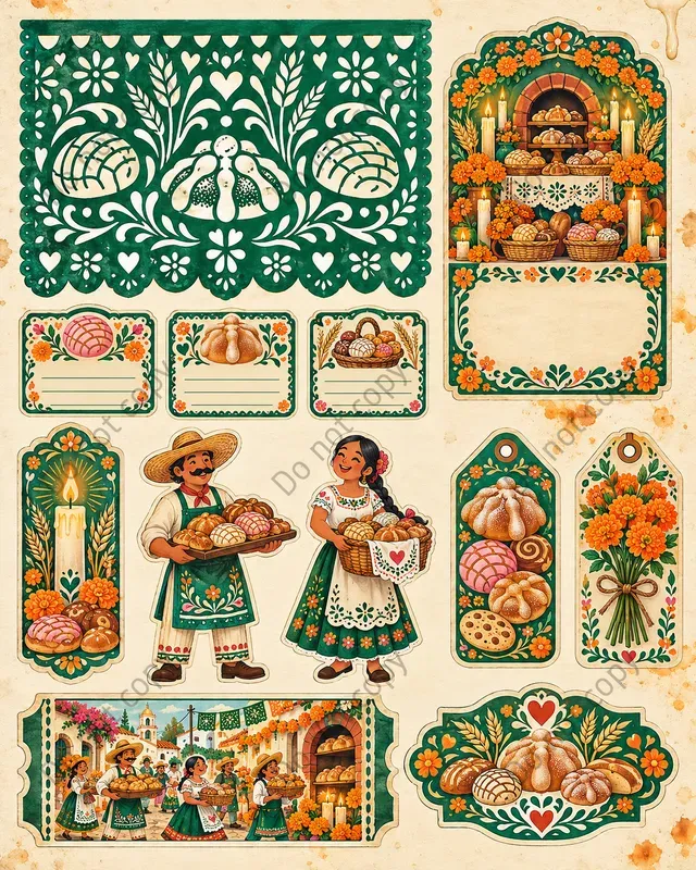 Day Of The Dead Ephemera Sheets