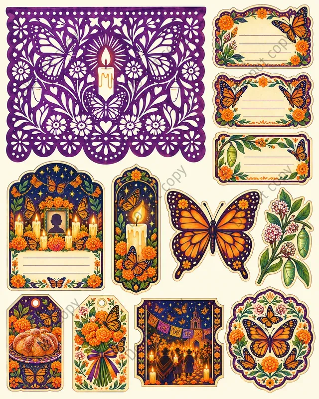 Day Of The Dead Ephemera Sheets