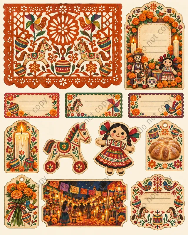 Day Of The Dead Ephemera Sheets
