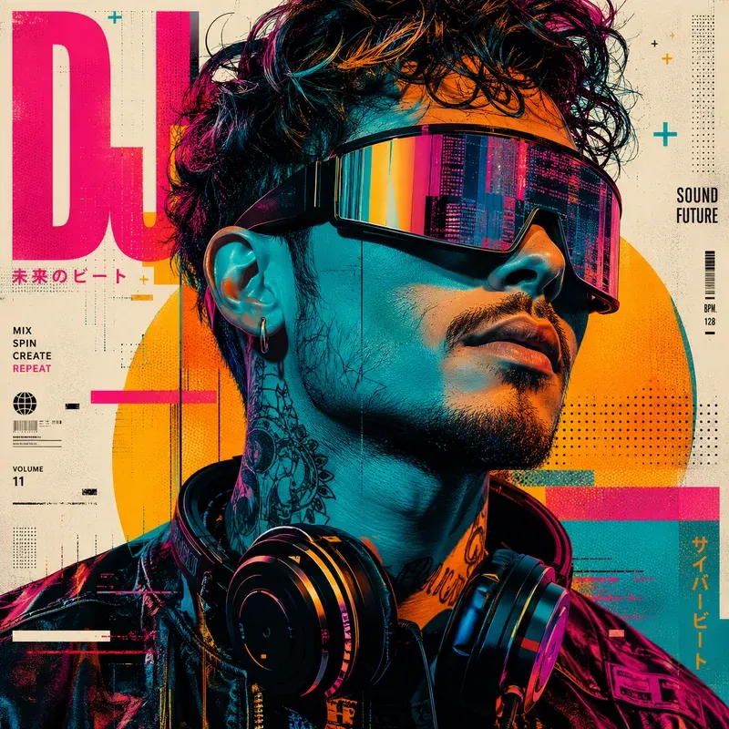 Neon Pop Portrait Posters
