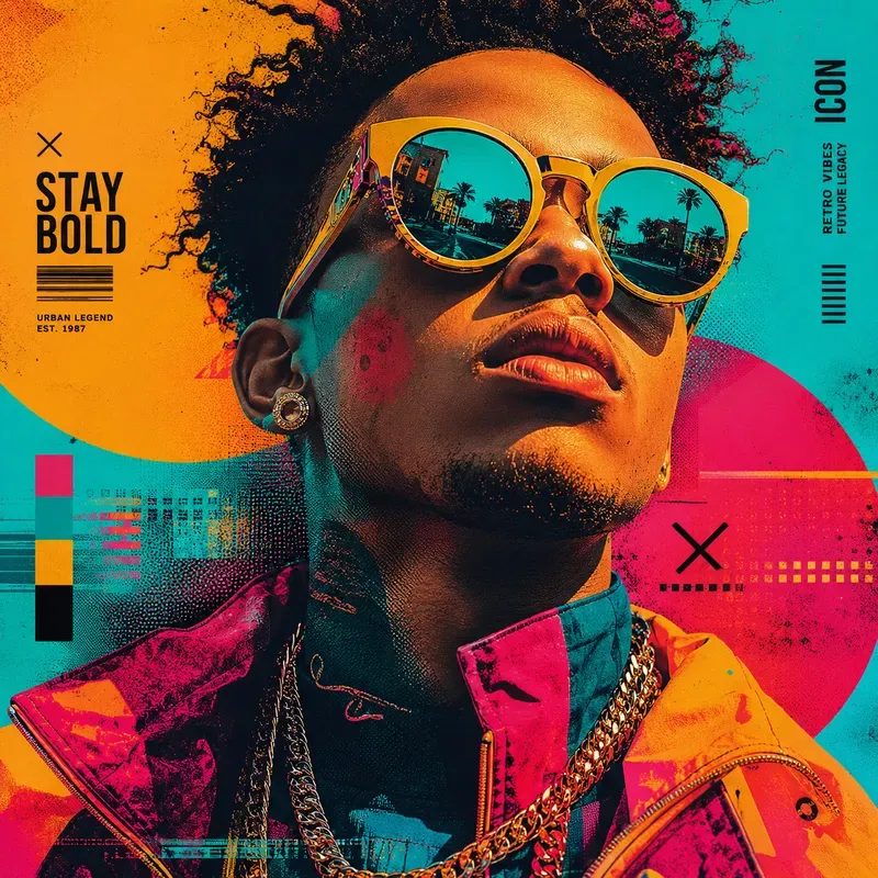 Neon Pop Portrait Posters