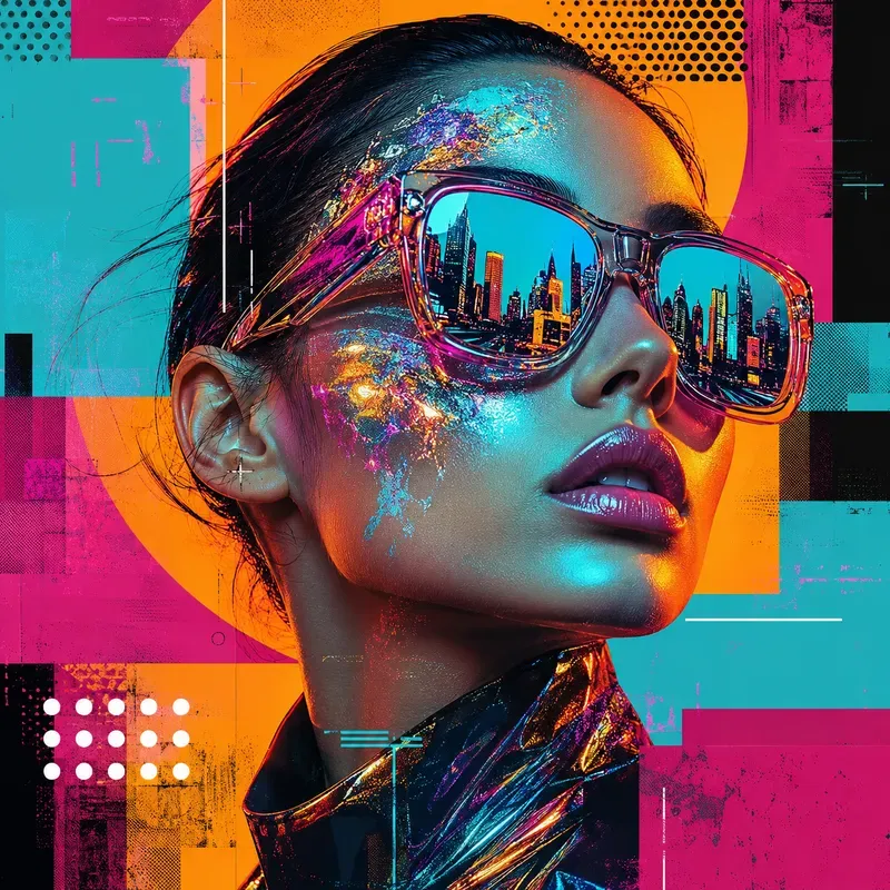Neon Pop Portrait Posters