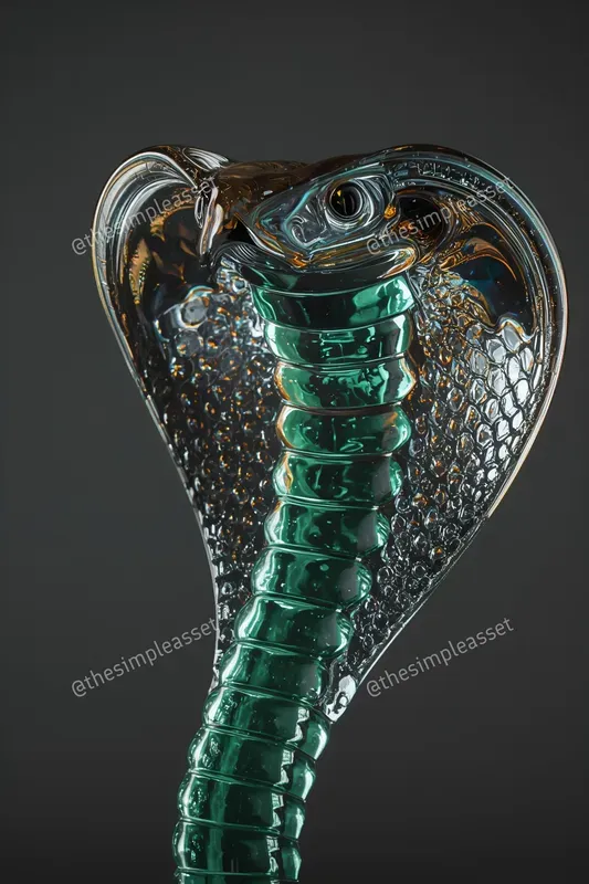 3D Iridescent Art Nouveau Glass Renders