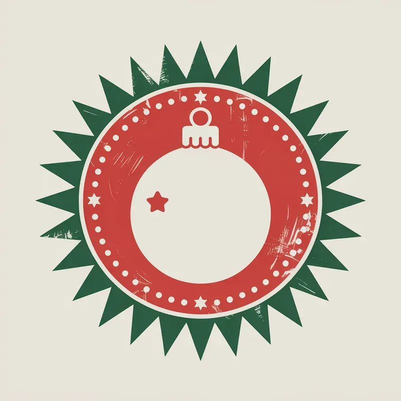 Vintage Round Christmas Badges