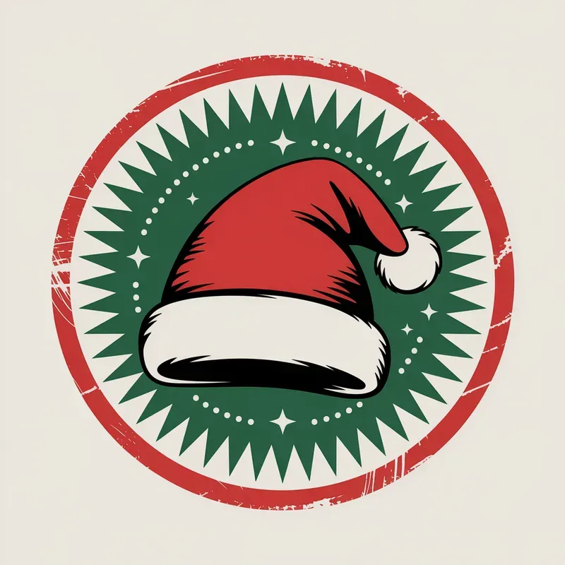 Vintage Round Christmas Badges