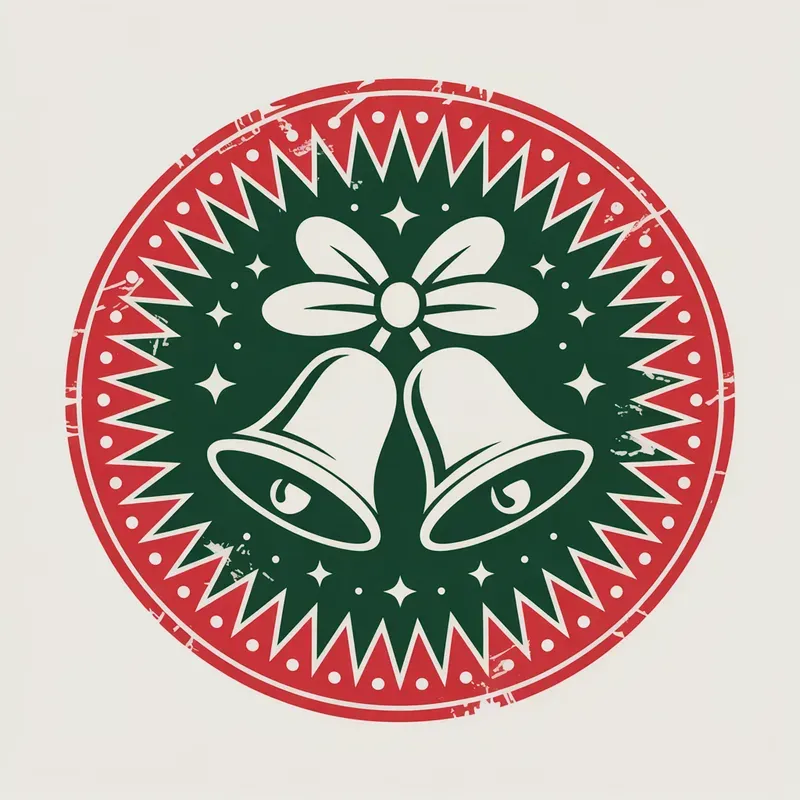 Vintage Round Christmas Badges