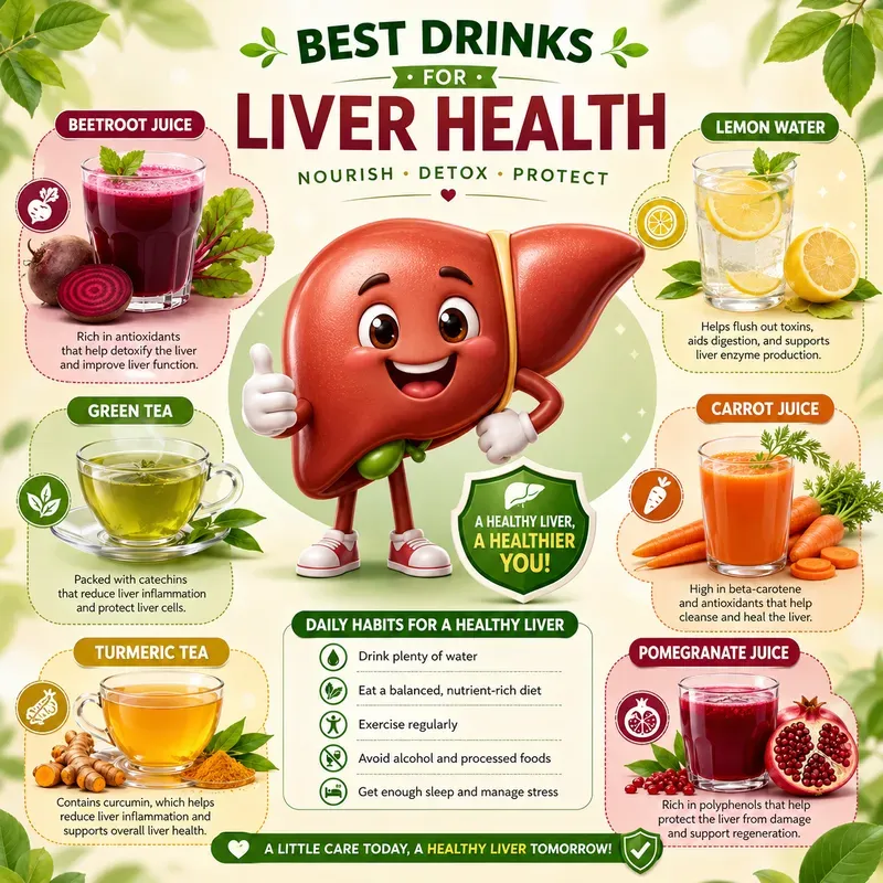 Cute Healthy Drinks Infographics
