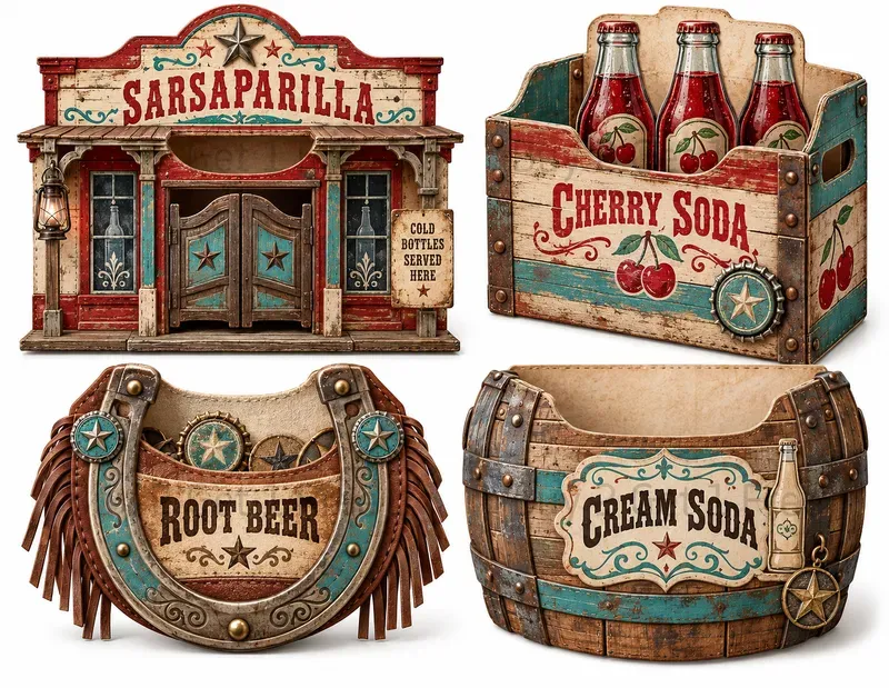 Retro Food Junk Journal Pockets