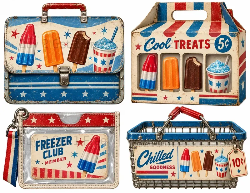 Retro Food Junk Journal Pockets