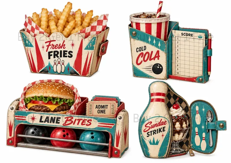 Retro Food Junk Journal Pockets