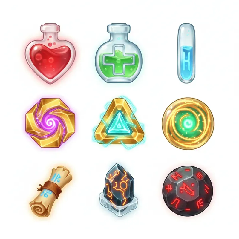 Arcane Consumables 3x3 Game Sprites