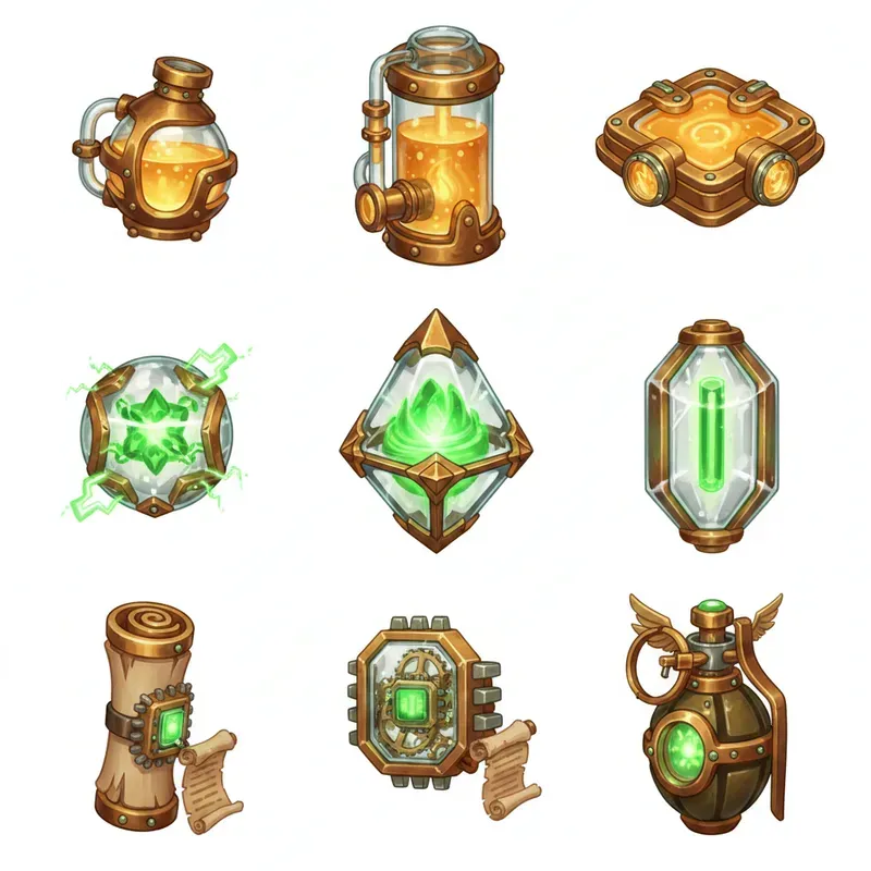 Arcane Consumables 3x3 Game Sprites
