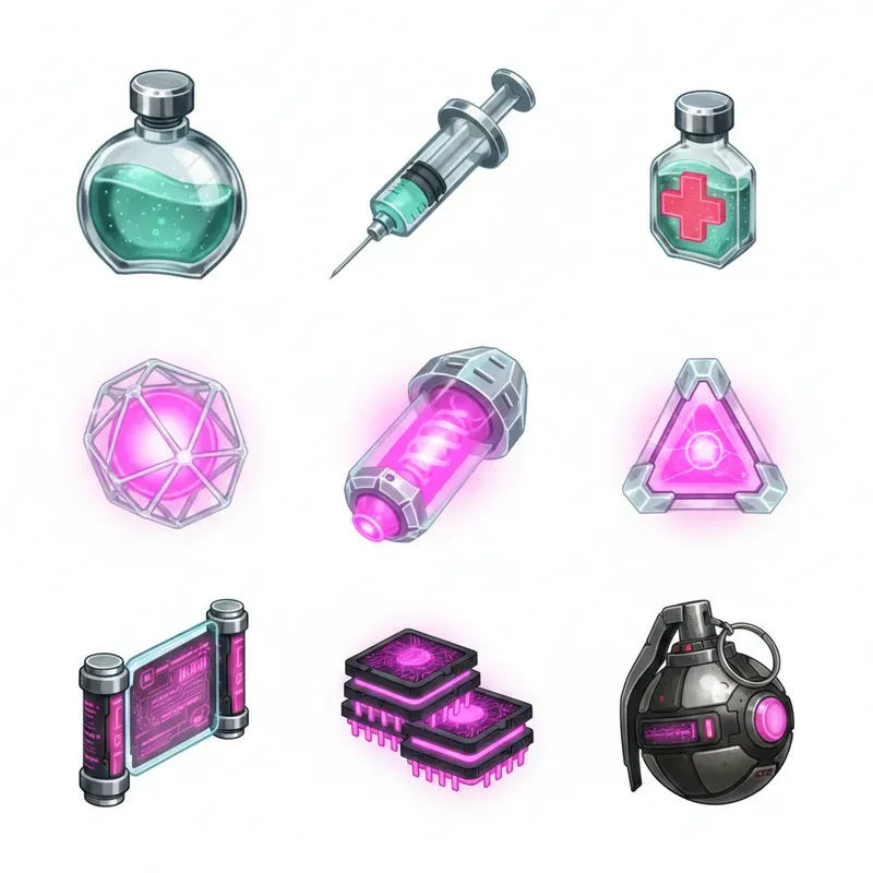 Arcane Consumables 3x3 Game Sprites