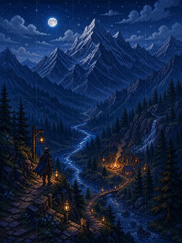 Romantic Pixel Fantasy Landscapes