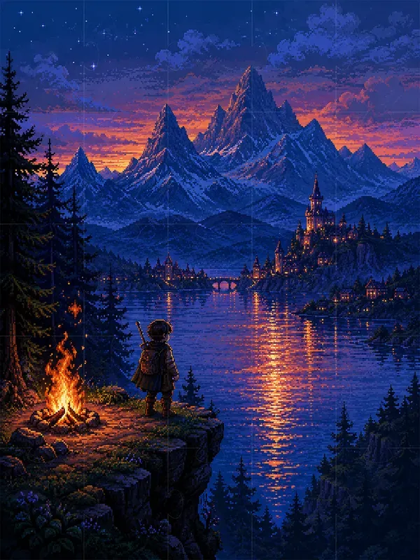 Romantic Pixel Fantasy Landscapes