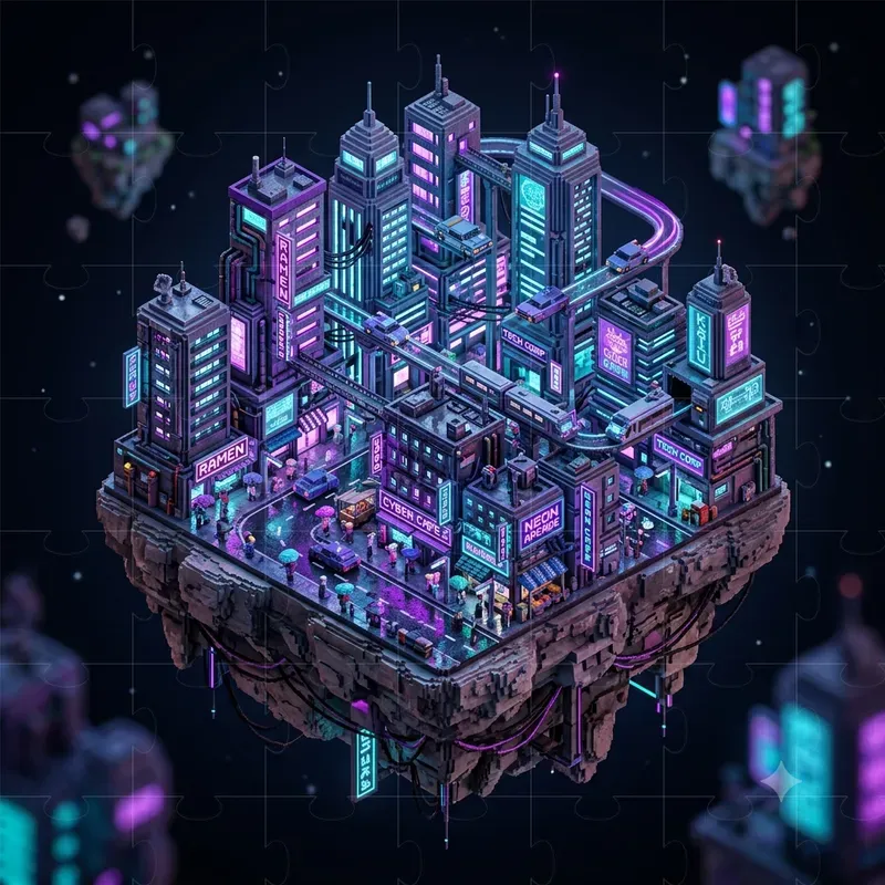 3D Isometric Mini World Dioramas