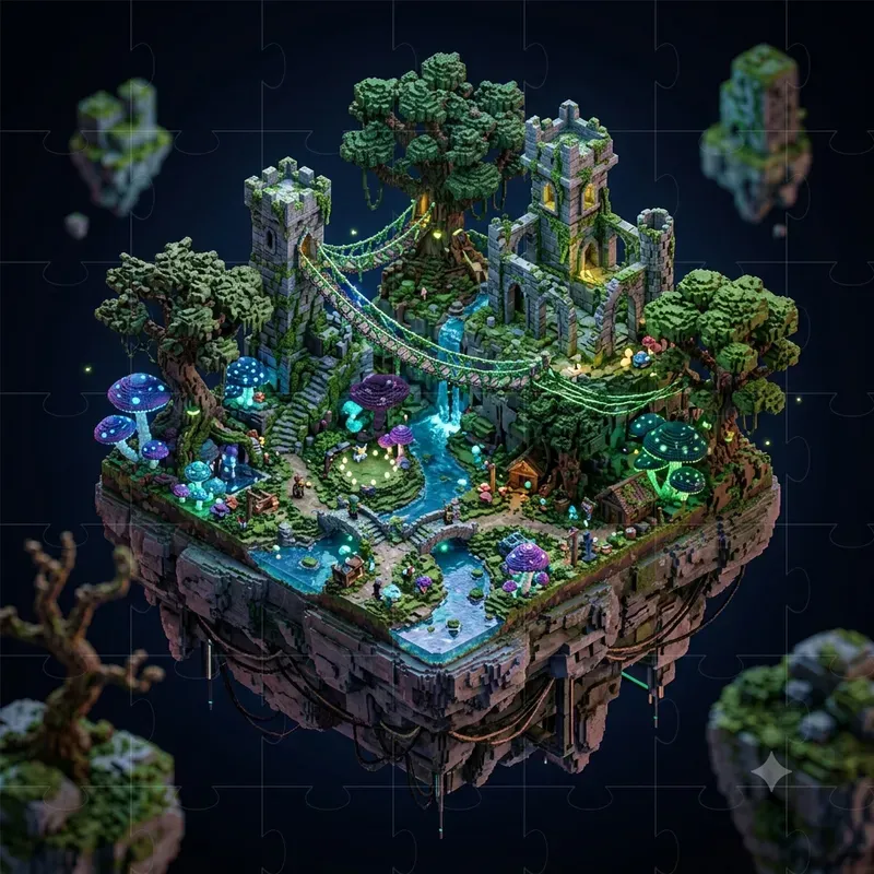 3D Isometric Mini World Dioramas