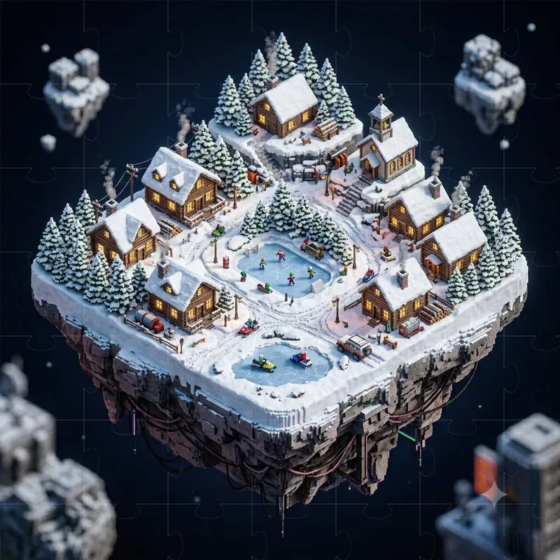 3D Isometric Mini World Dioramas
