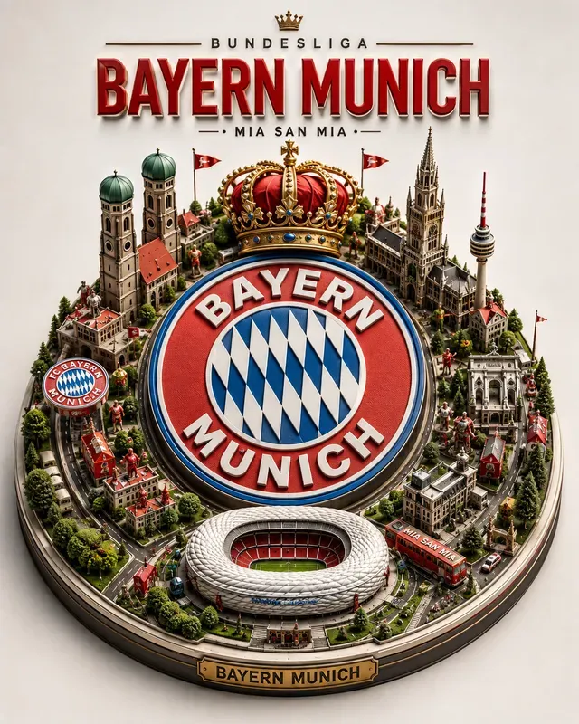 3D Football Club Emblem Dioramas