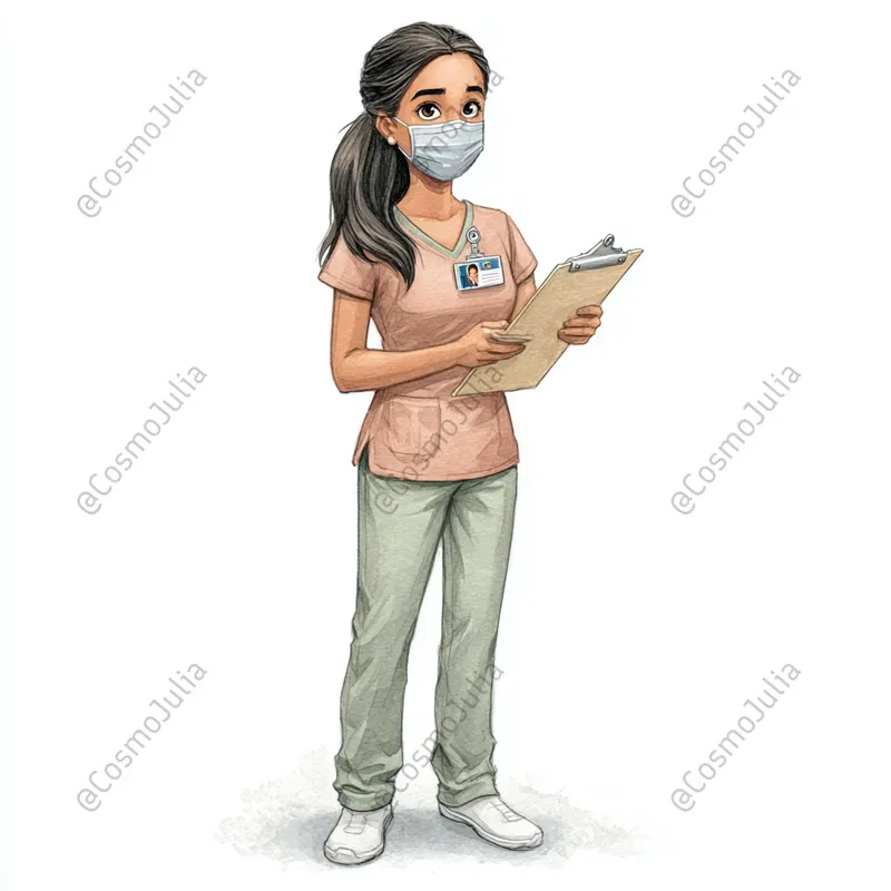 Professional Nurse Watercolor Clipart