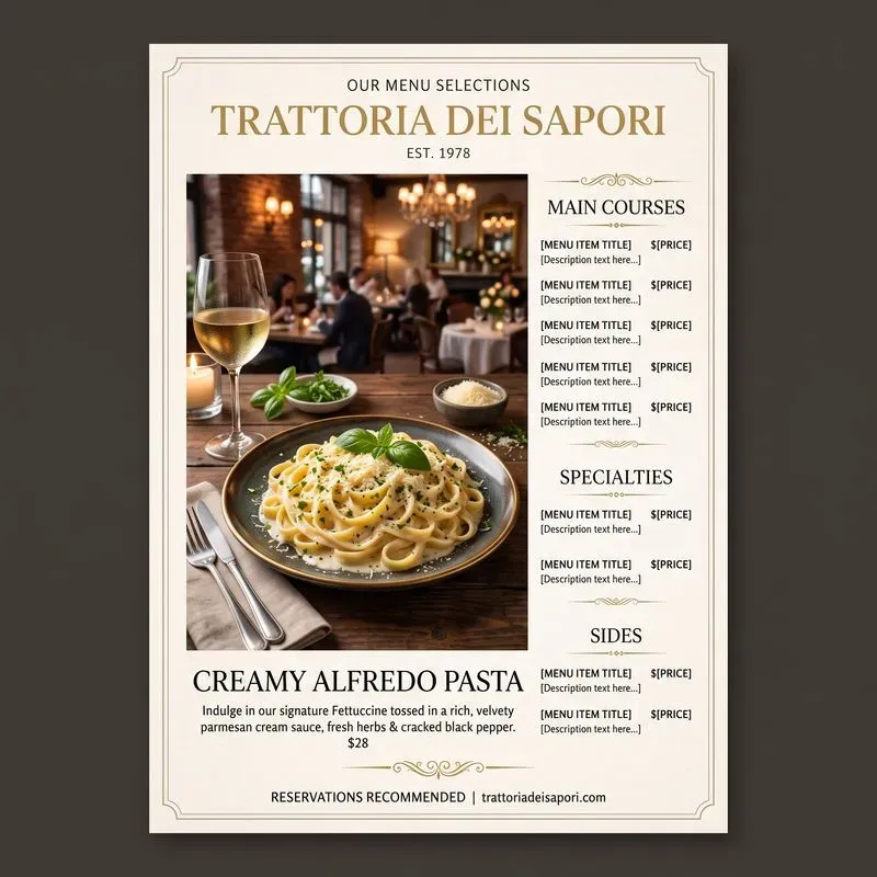 Restaurant Menu Poster Creators
