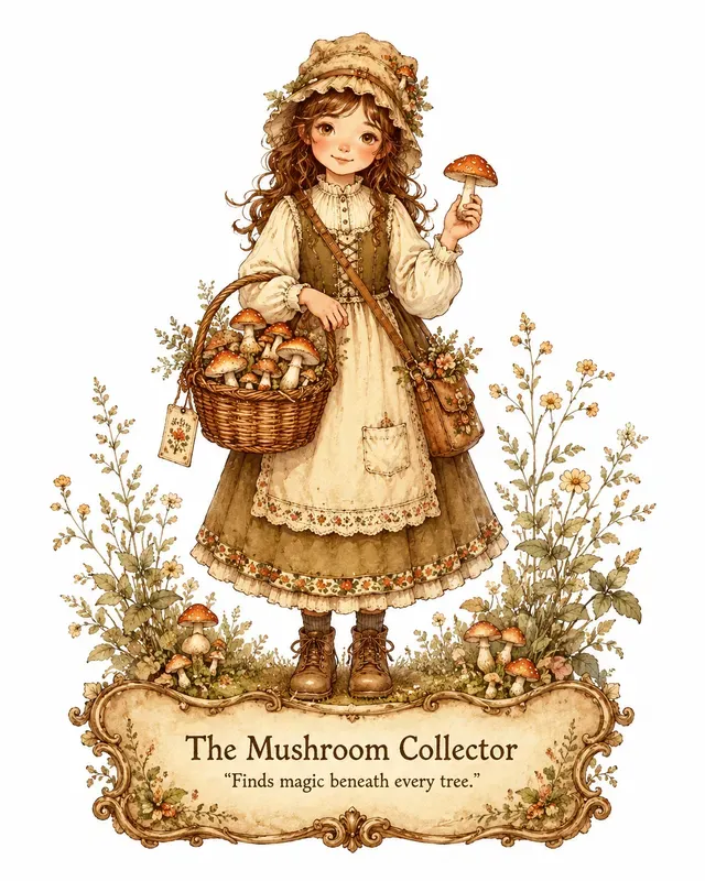 Vintage Cottage Character Cards