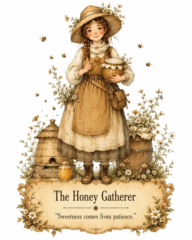 Vintage Cottage Character Cards