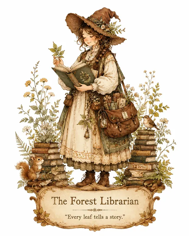 Vintage Cottage Character Cards