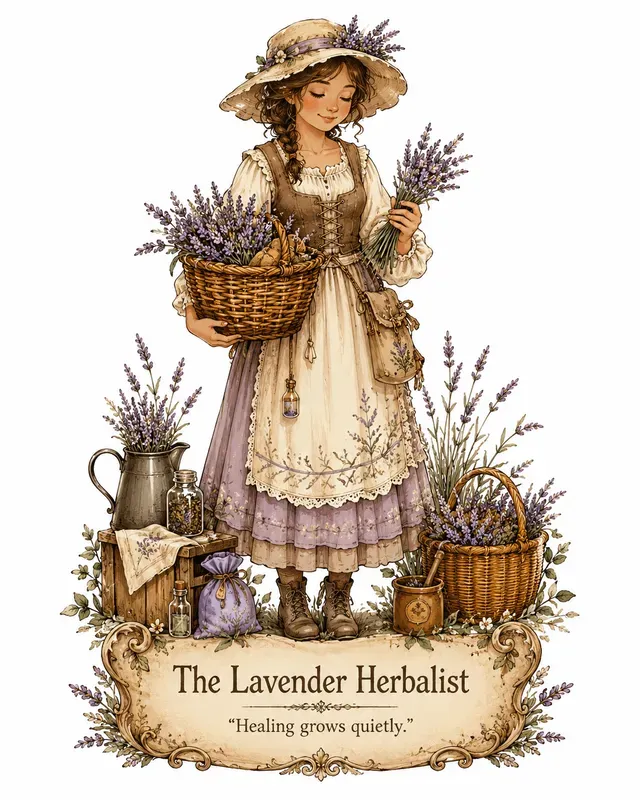 Vintage Cottage Character Cards