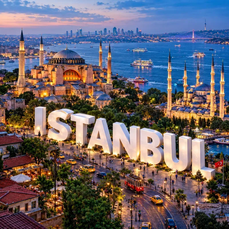 3D City Landmark Travel Scenes