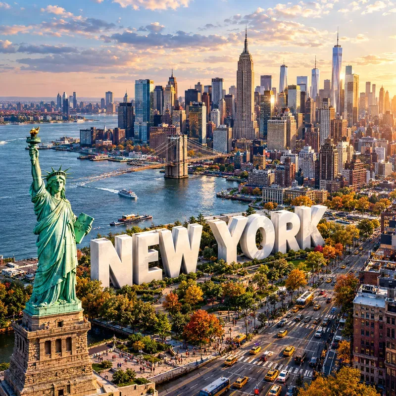 3D City Landmark Travel Scenes