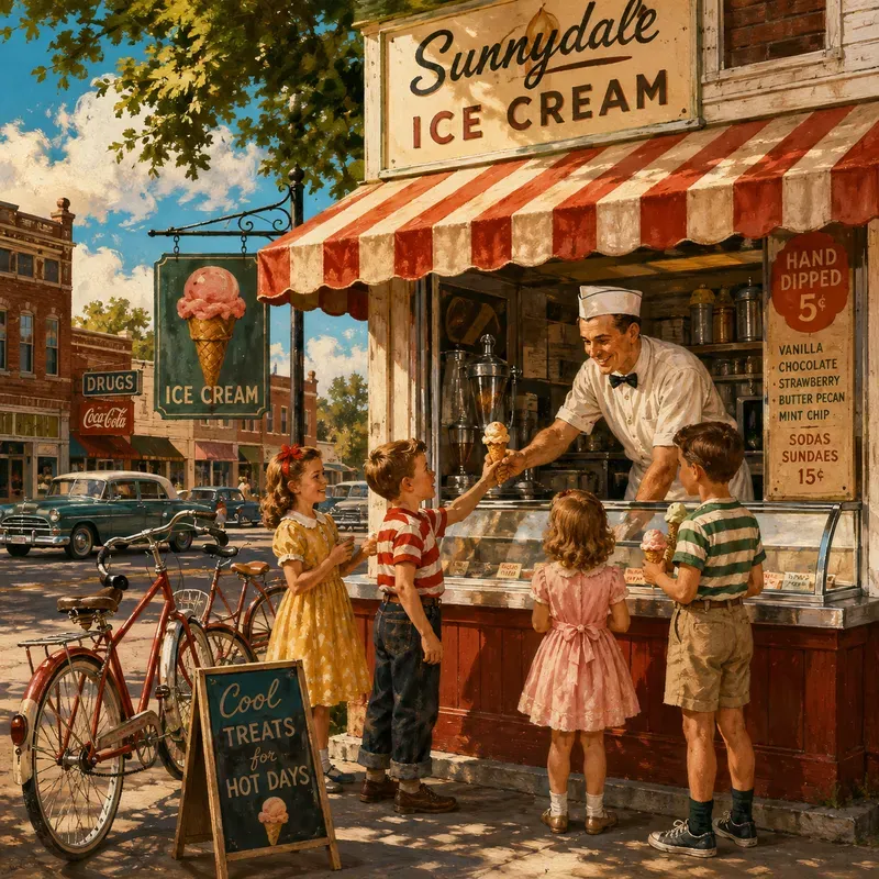 Vintage Americana Storybook Scenes