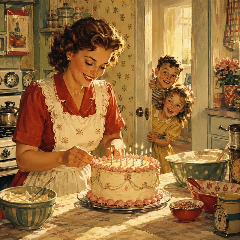 Vintage Americana Storybook Scenes