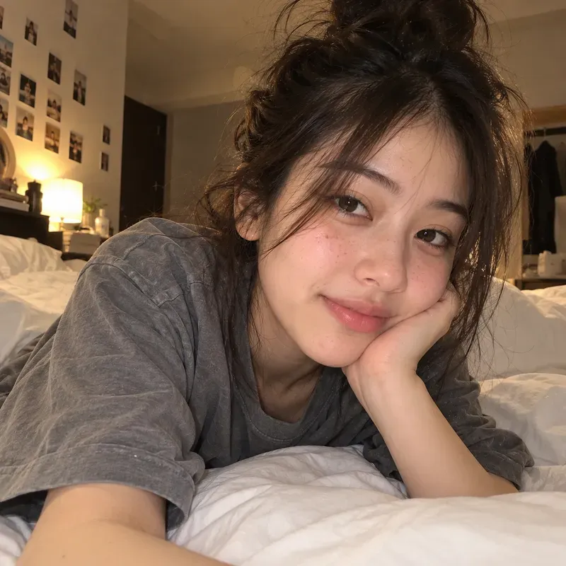 Candid Bedroom Selfie Portraits