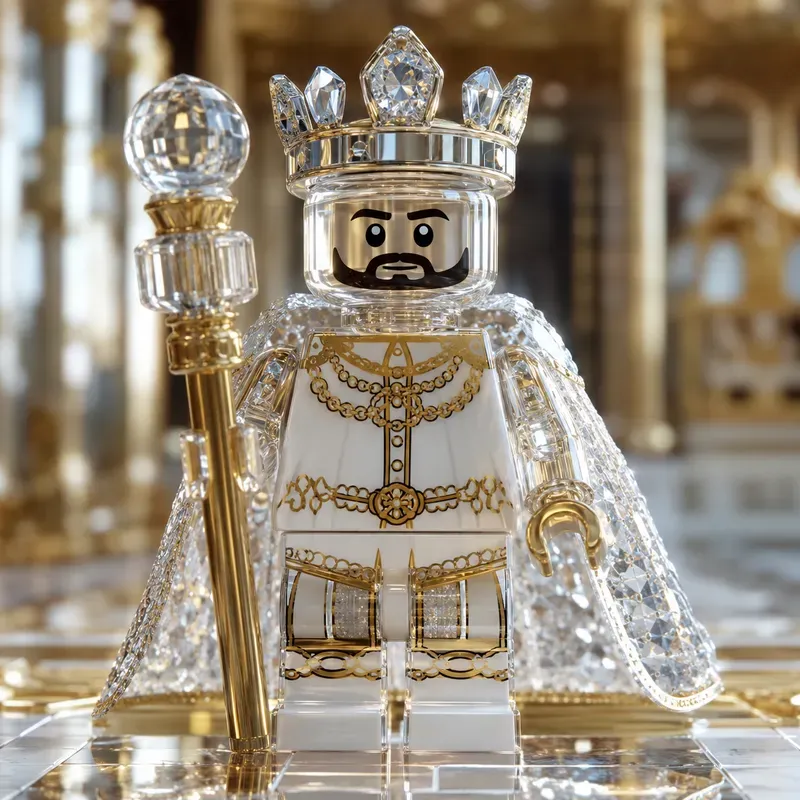 Luxury Glass Chrome Lego Portraits