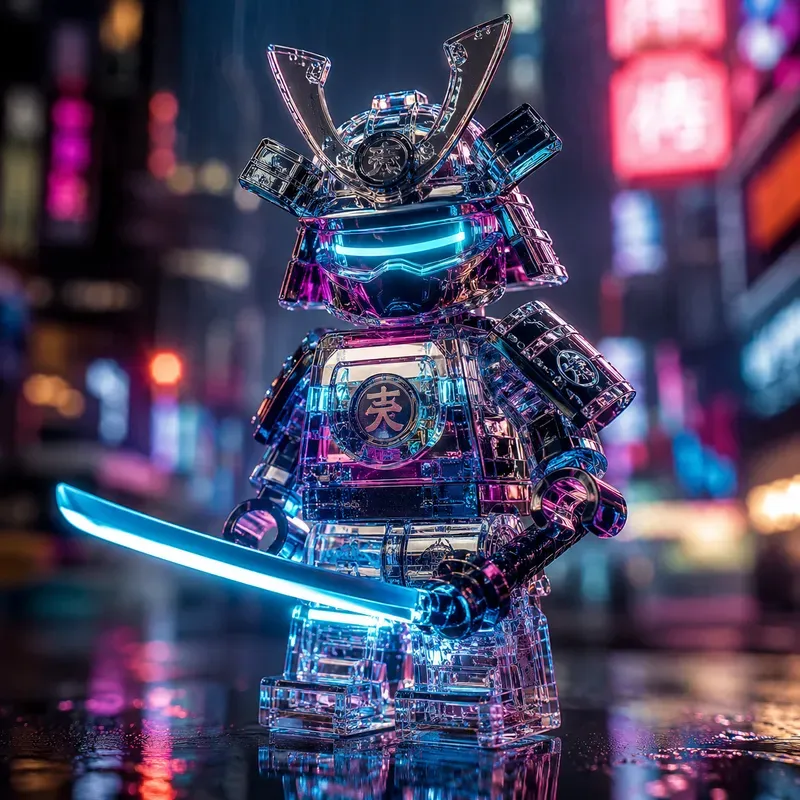 Luxury Glass Chrome Lego Portraits