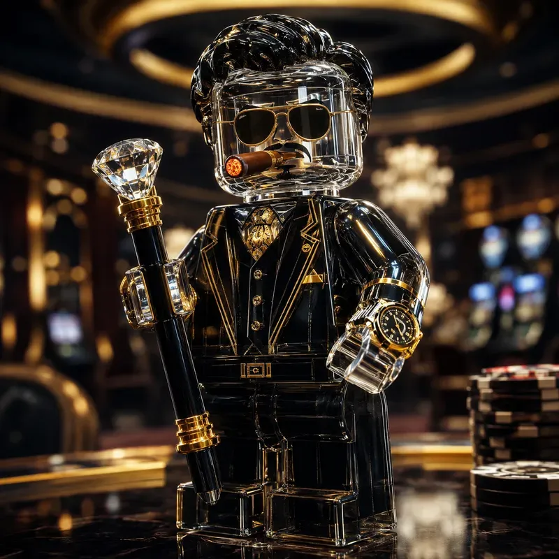 Luxury Glass Chrome Lego Portraits