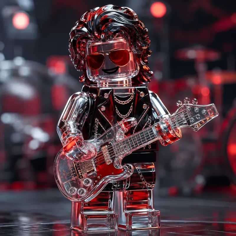 Luxury Glass Chrome Lego Portraits