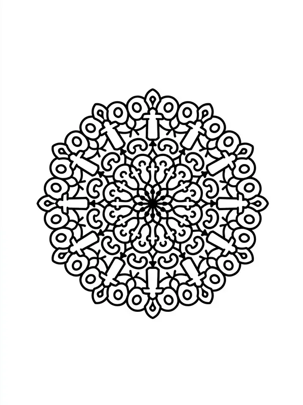 Halloween Mandala Coloring Book Pages