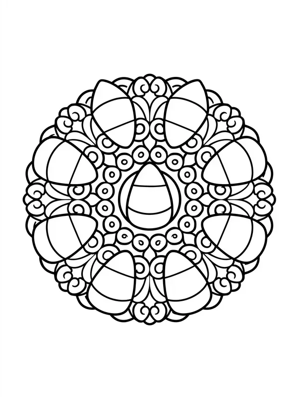 Halloween Mandala Coloring Book Pages
