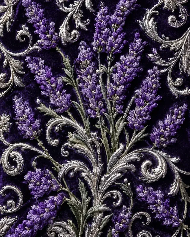 Romantic Floral Fabric Texture Assets
