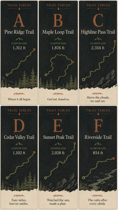 Contour Destination Table Story Cards